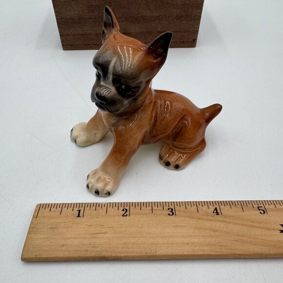 Vintage Jema Holland Boxer Dog Figurine Statue Ornament West Germany stamped 266 - Picture 10 of 13